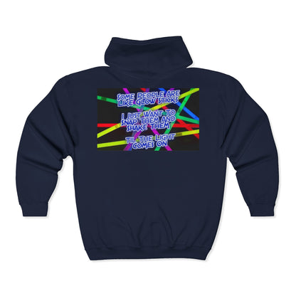 Glow Sticks Unisex Full Zip Hoodie