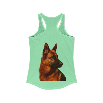 German Shepherd Head Women's Racerback Tank