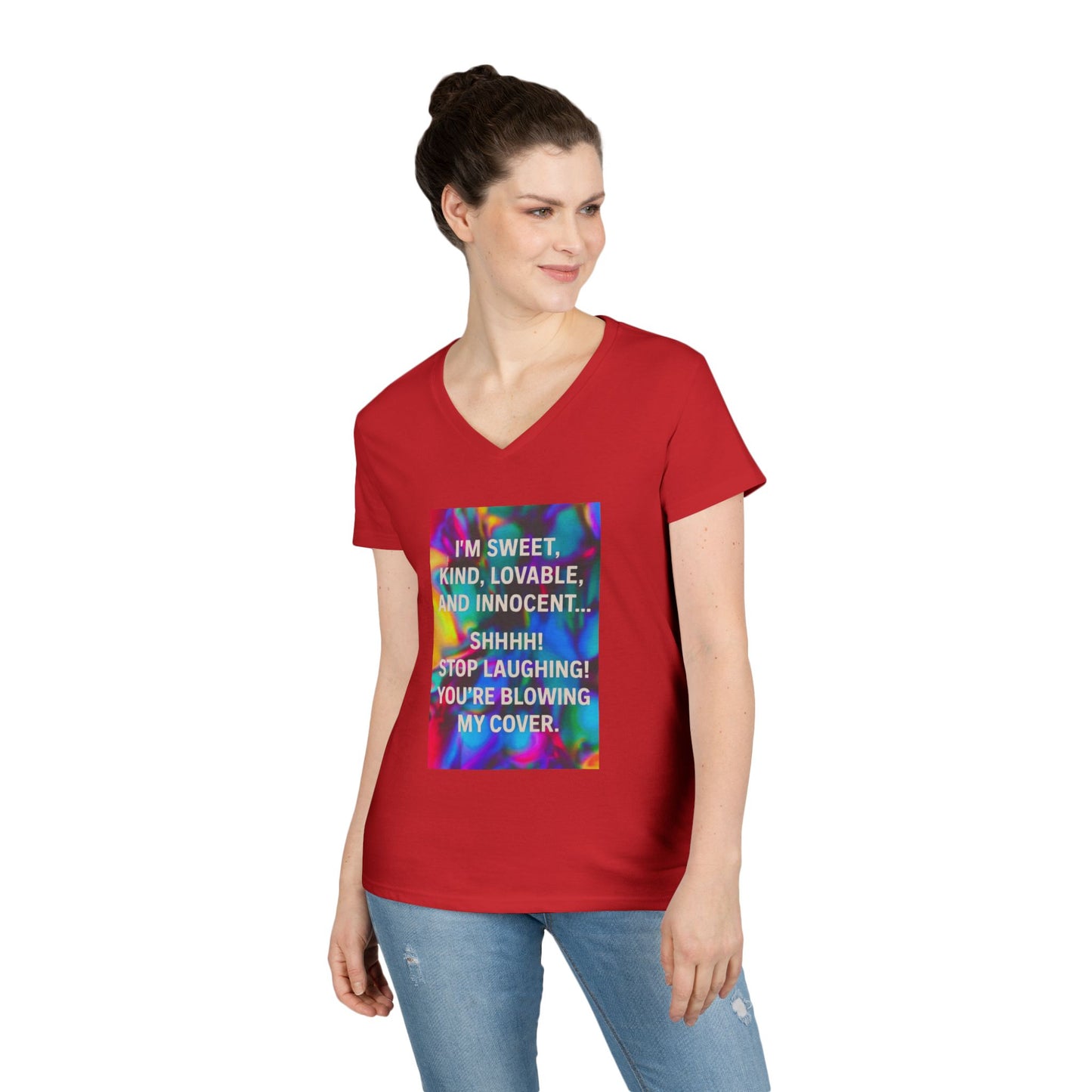 Blowing My Cover Women's V-Neck T-Shirt