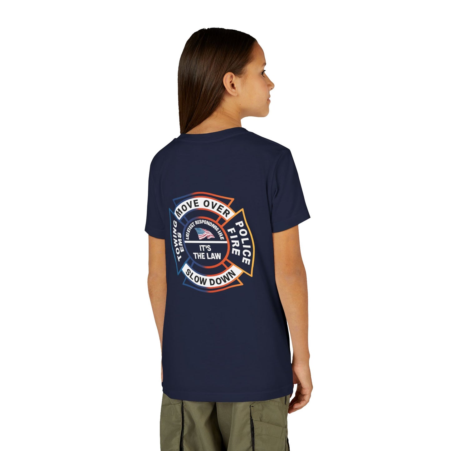 Let First Responders Live Youth Unisex Short Sleeve Crewneck Tee