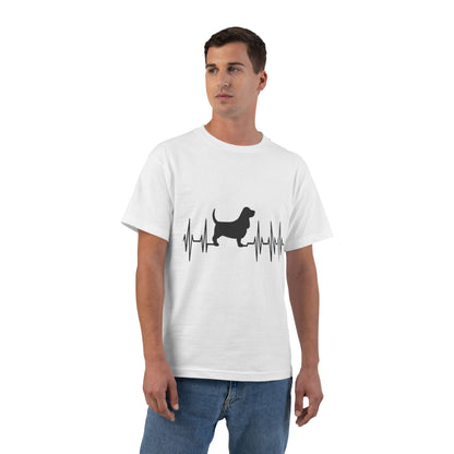My Heart Beats For Bassets Men's Short-Sleeve Crewneck Tee