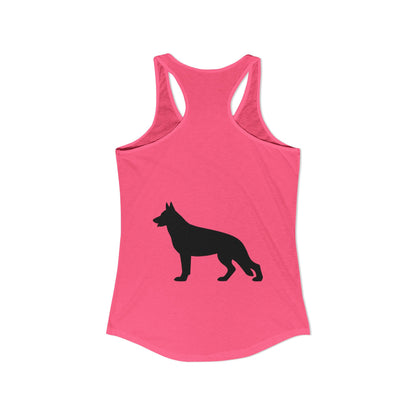 German Shepherd Silhouette Women's Racerback Tank