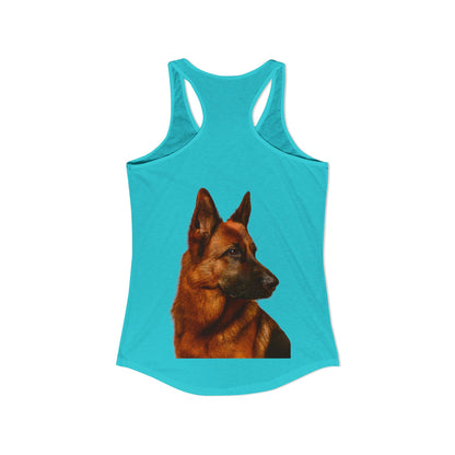 German Shepherd Head Women's Racerback Tank