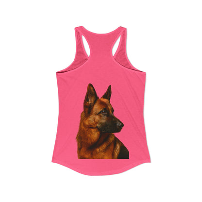 German Shepherd Head Women's Racerback Tank