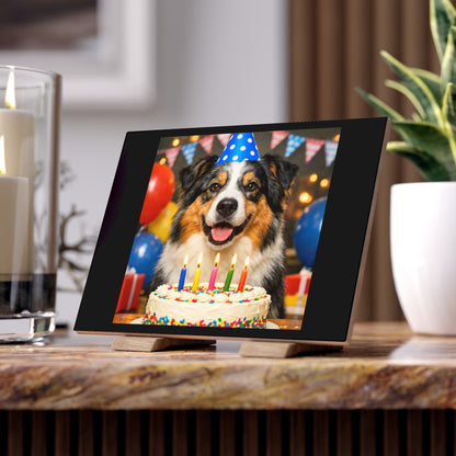 Birthday Buddy Aussie Ceramic Photo Tile