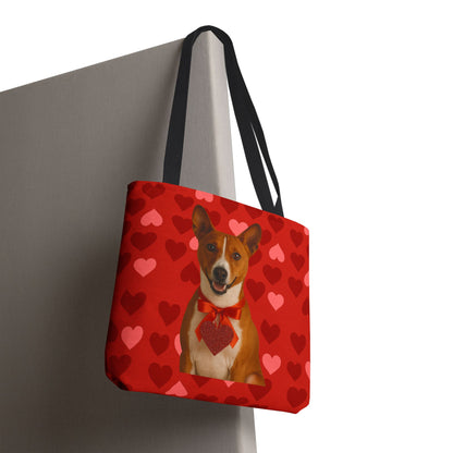 Cupid's Companion Basenji Tote Bag