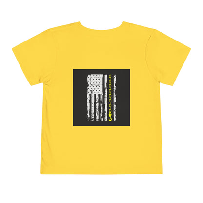 Thin Yellow Line Toddler Unisex Short Sleeve Crewneck Tee