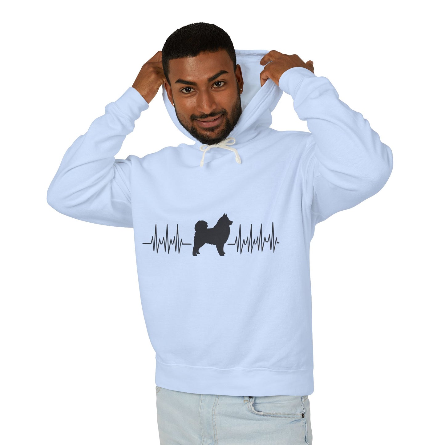 My Heart Beats For Samoyeds Unisex Lightweight Hoodie