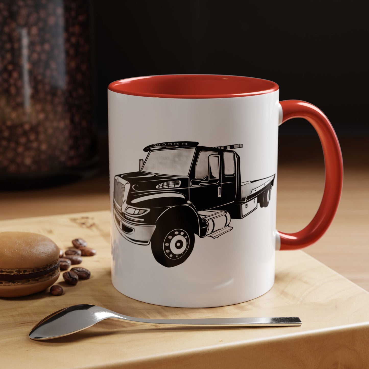Flatbed Tow Truck 2-Tone Coffee Mug