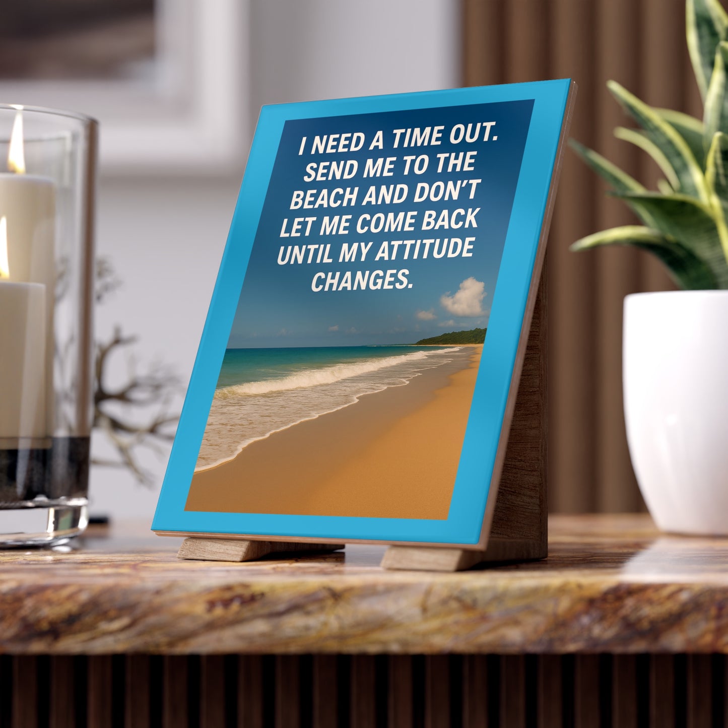 Time Out Ceramic Photo Tile