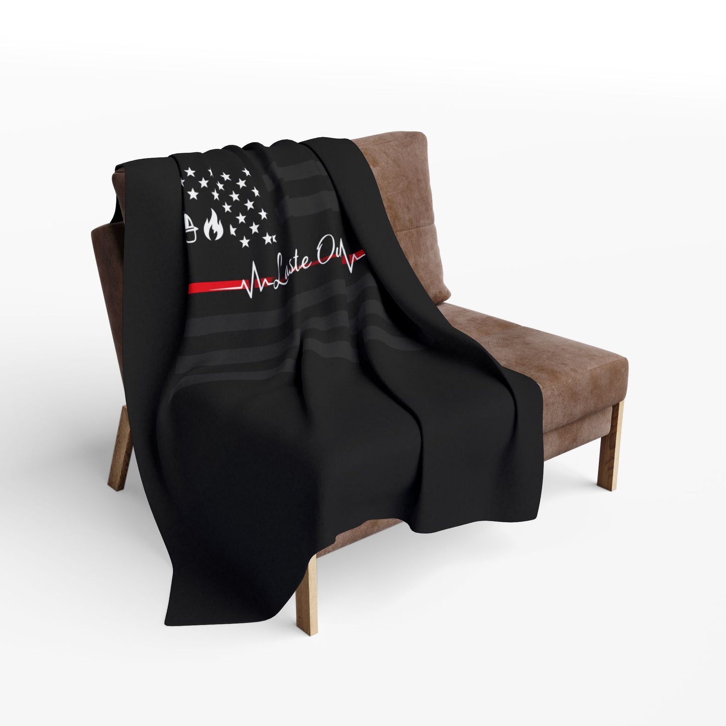 Thin Red Line Arctic Fleece Blanket
