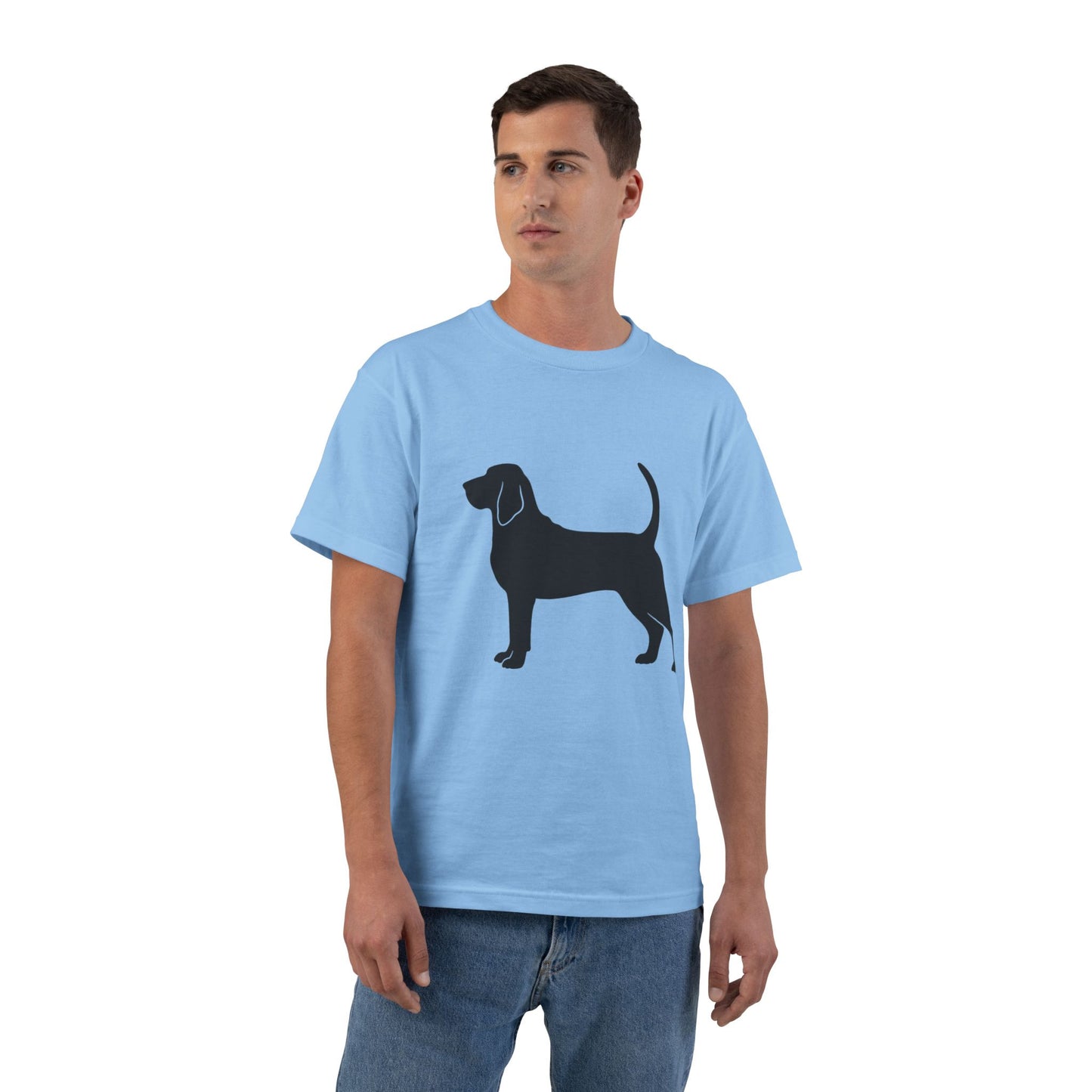 Bloodhound Silhouette Men's Short-Sleeve Crewneck Tee