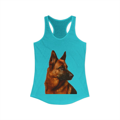 German Shepherd Head Women's Racerback Tank