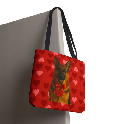 Cupid's Companion German Shepherd Tote Bag