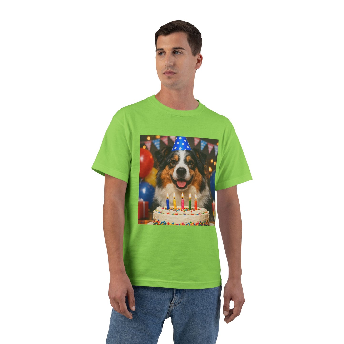 Birthday Buddy Aussie Men's Short-Sleeve Crewneck Tee