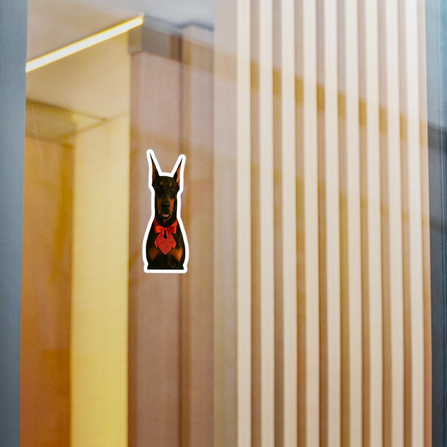 Cupid's Companion Doberman Vinyl Decal