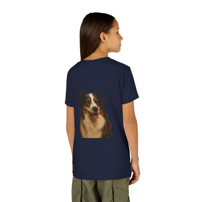 Aussie Head Youth Unisex Short Sleeve Crewneck Tee