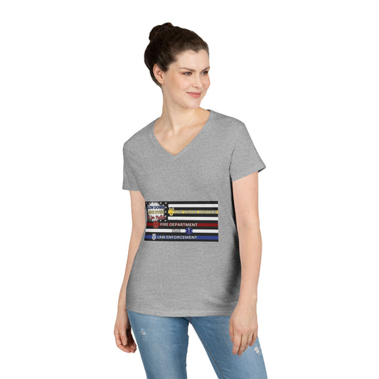 Slow Down Move Over Flag Women's V-Neck T-Shirt