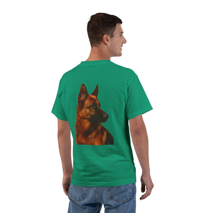 German Shepherd Head Men's Short-Sleeve Crewneck Tee