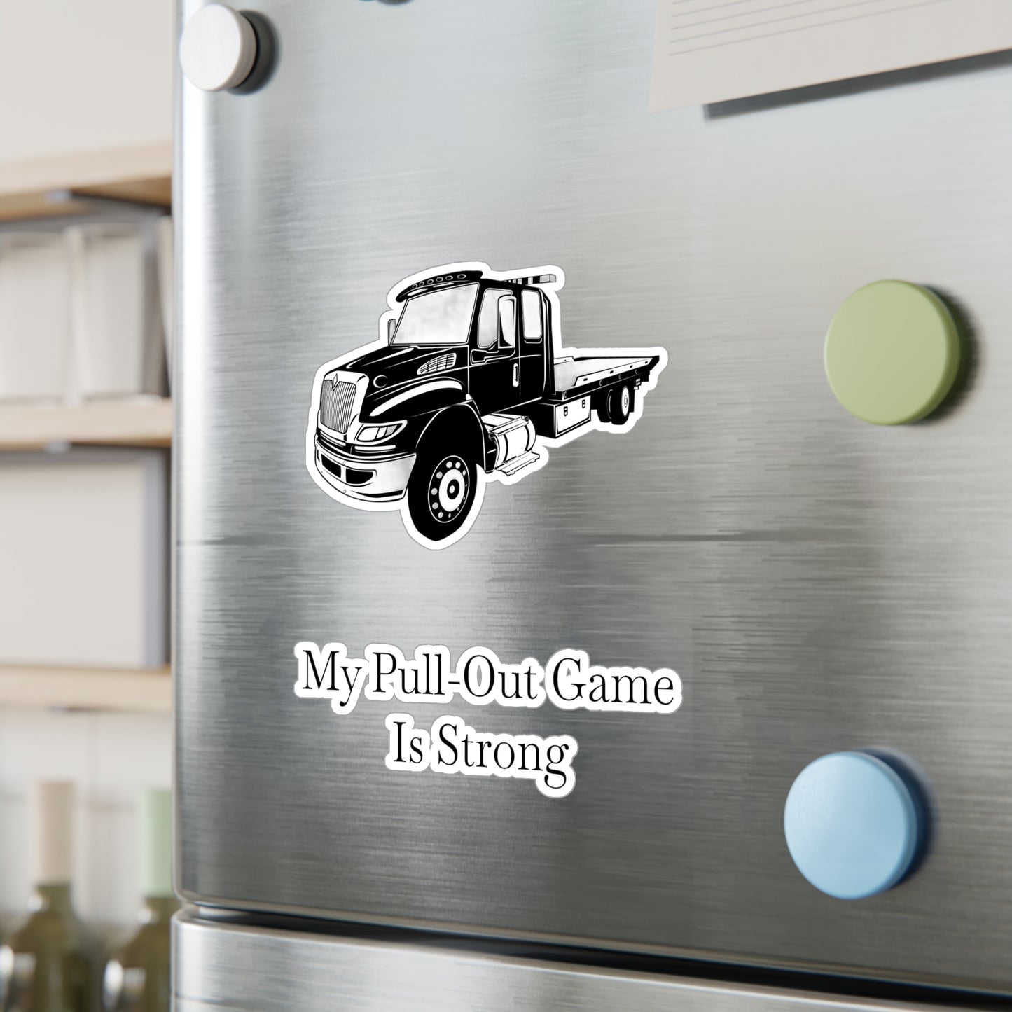 Pull Out Flatbed Tow Truck Vinyl Decal