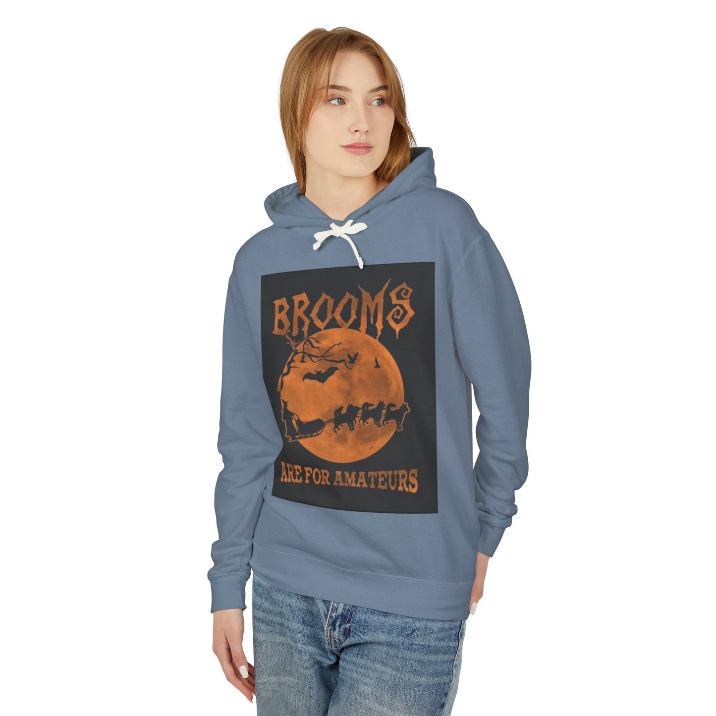 Brooms Are For Amateurs Unisex Lightweight Hoodie