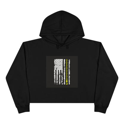 Thin Yellow Line Women's Crop Hoodie
