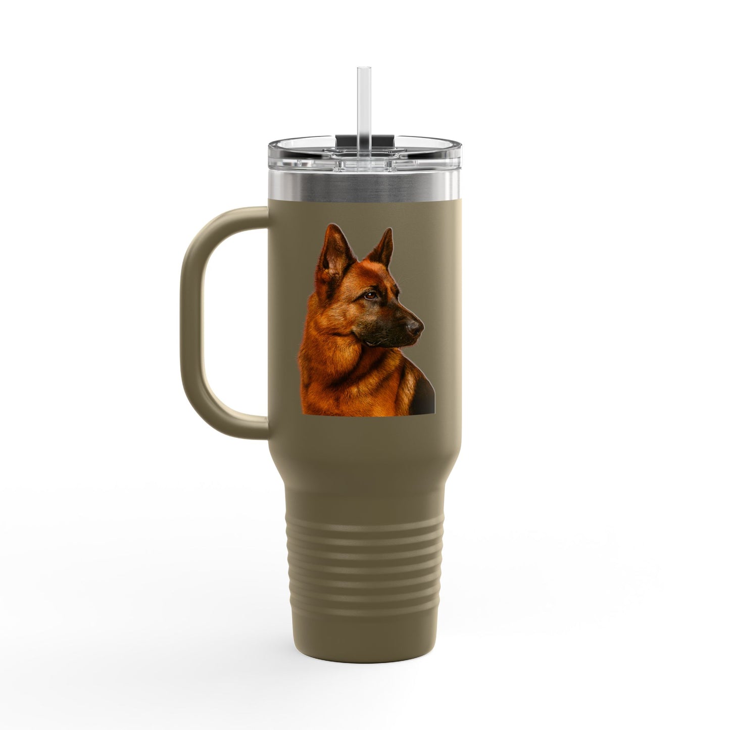 German Shepherd Head Insulated Travel Mug