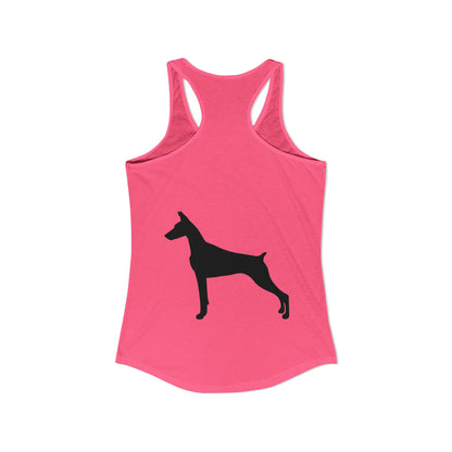 Doberman Silhouette Women's Racerback Tank