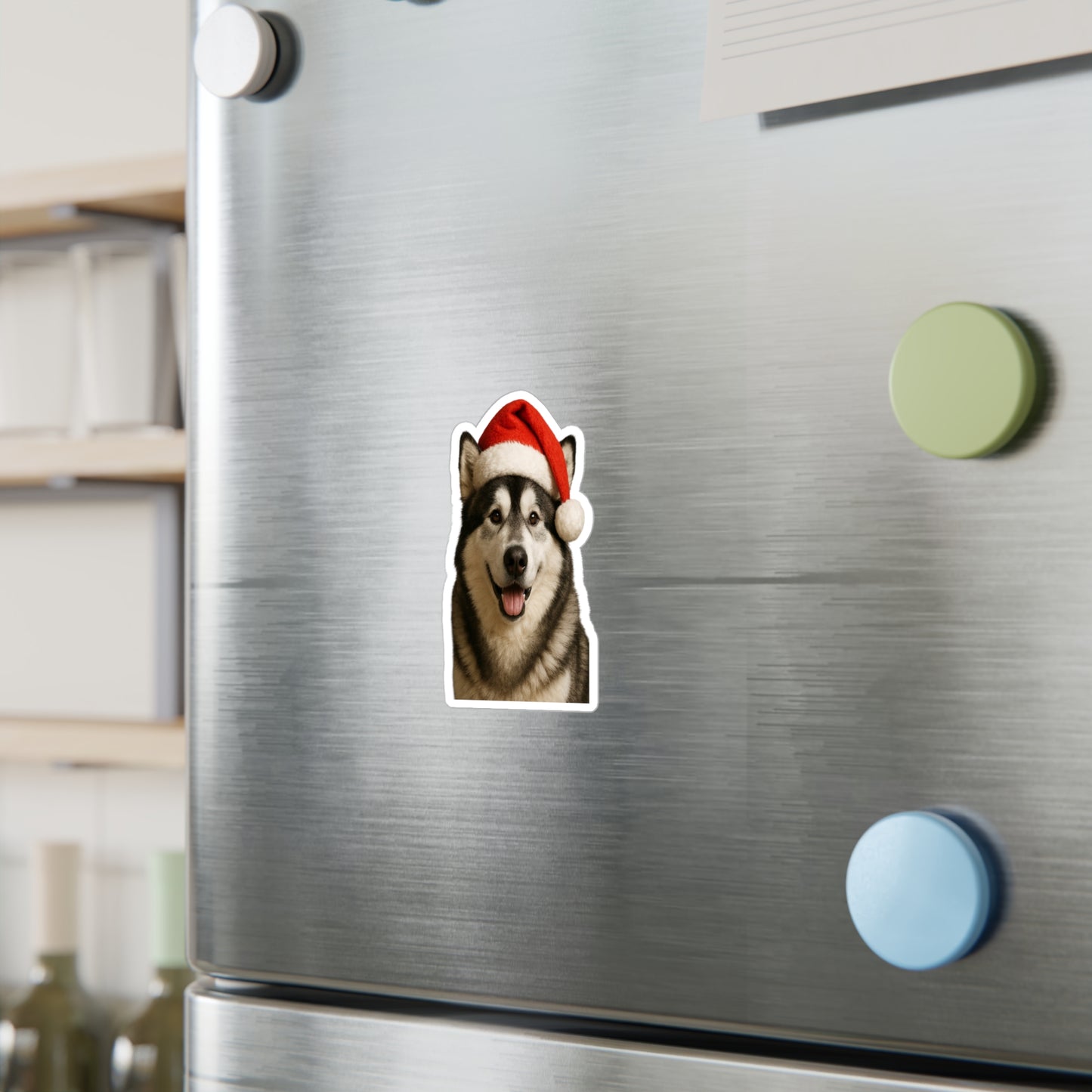 Santa Paws Malamute Vinyl Decal