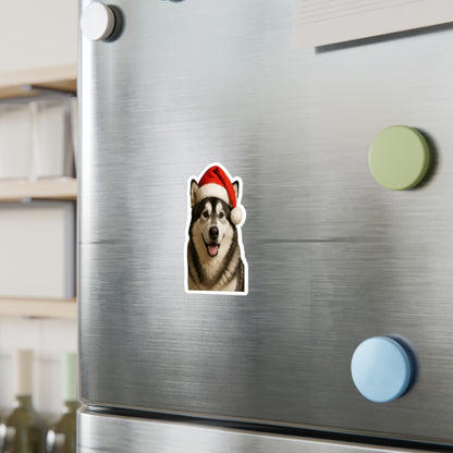 Santa Paws Malamute Vinyl Decal