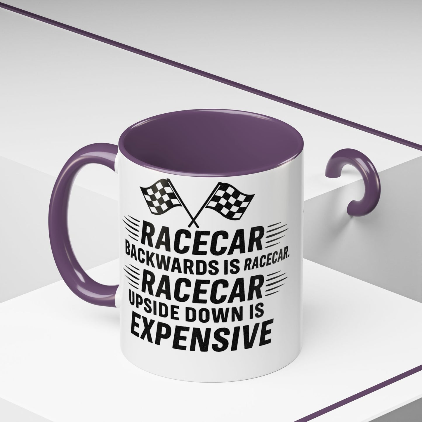 Racecar Backwards 2-Tone Coffee Mug