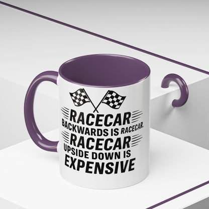Racecar Backwards 2-Tone Coffee Mug