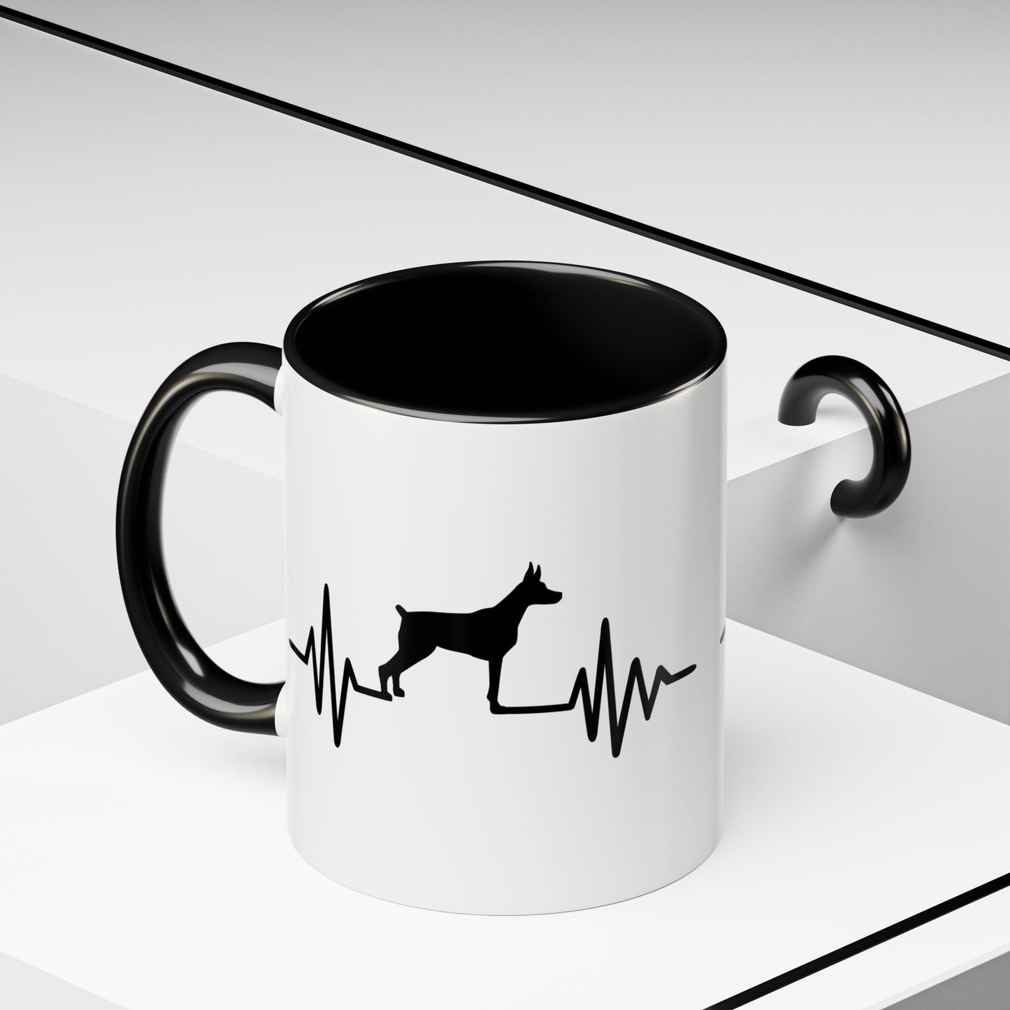 My Heart Beats For Dobermans 2-Tone Coffee Mug