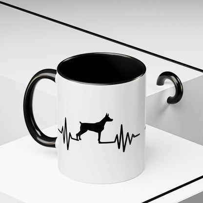 My Heart Beats For Dobermans 2-Tone Coffee Mug