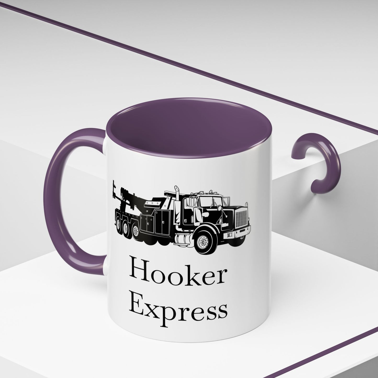 H**ker Express Heavy Tow Truck 2-Tone Coffee Mug