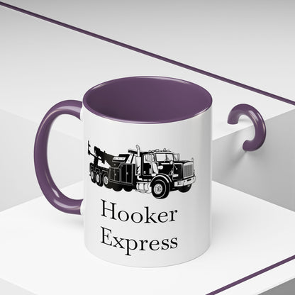 H**ker Express Heavy Tow Truck 2-Tone Coffee Mug