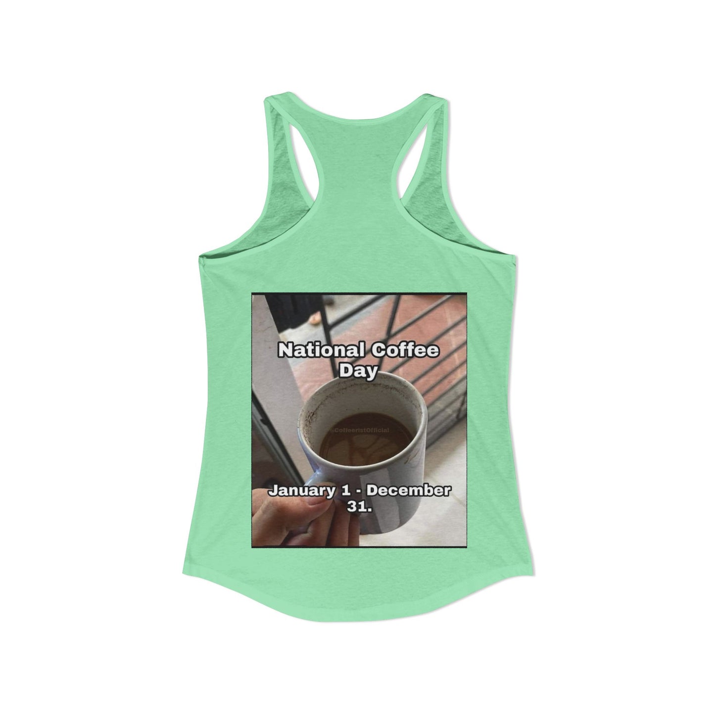 National Coffee Day Women's Racerback Tank
