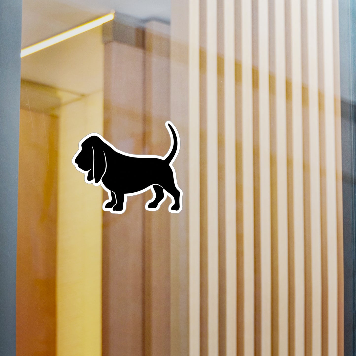 Basset Silhouette Vinyl Decal