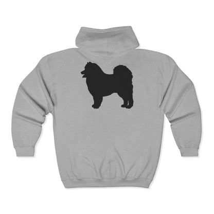 Samoyed Silhouette Unisex Full Zip Hoodie