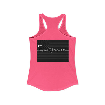 Thin White Line Women's Racerback Tank