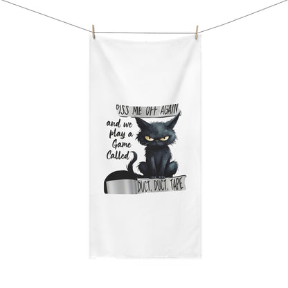 Duct, Duct, Tape Mink-Cotton  Beach Towel