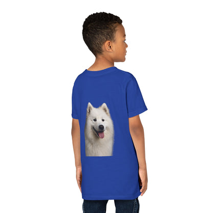 Samoyed Head Youth Unisex Short Sleeve Crewneck Tee