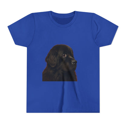 Newfie Head Youth Unisex Short Sleeve Crewneck Tee