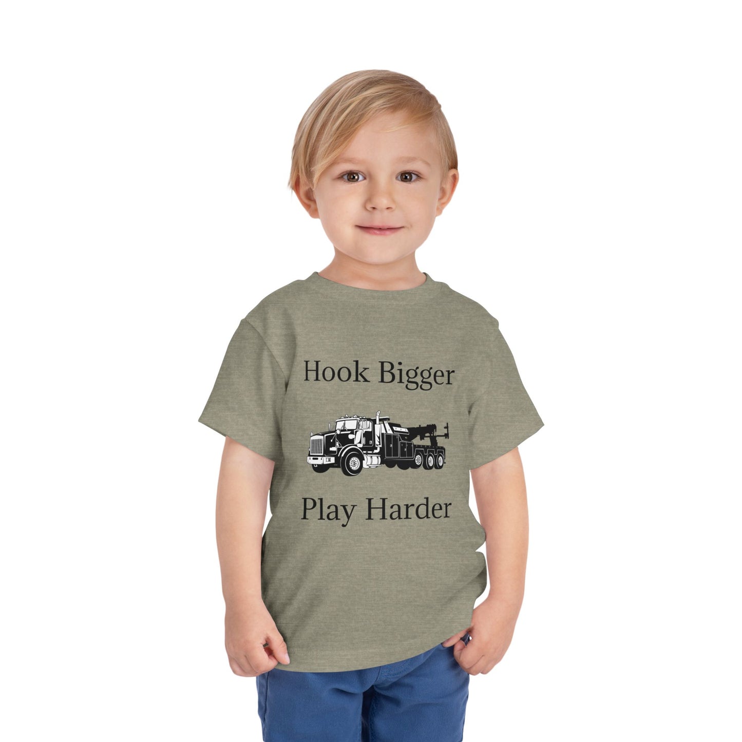 Hook Bigger Toddler Unisex Short Sleeve Crewneck Tee