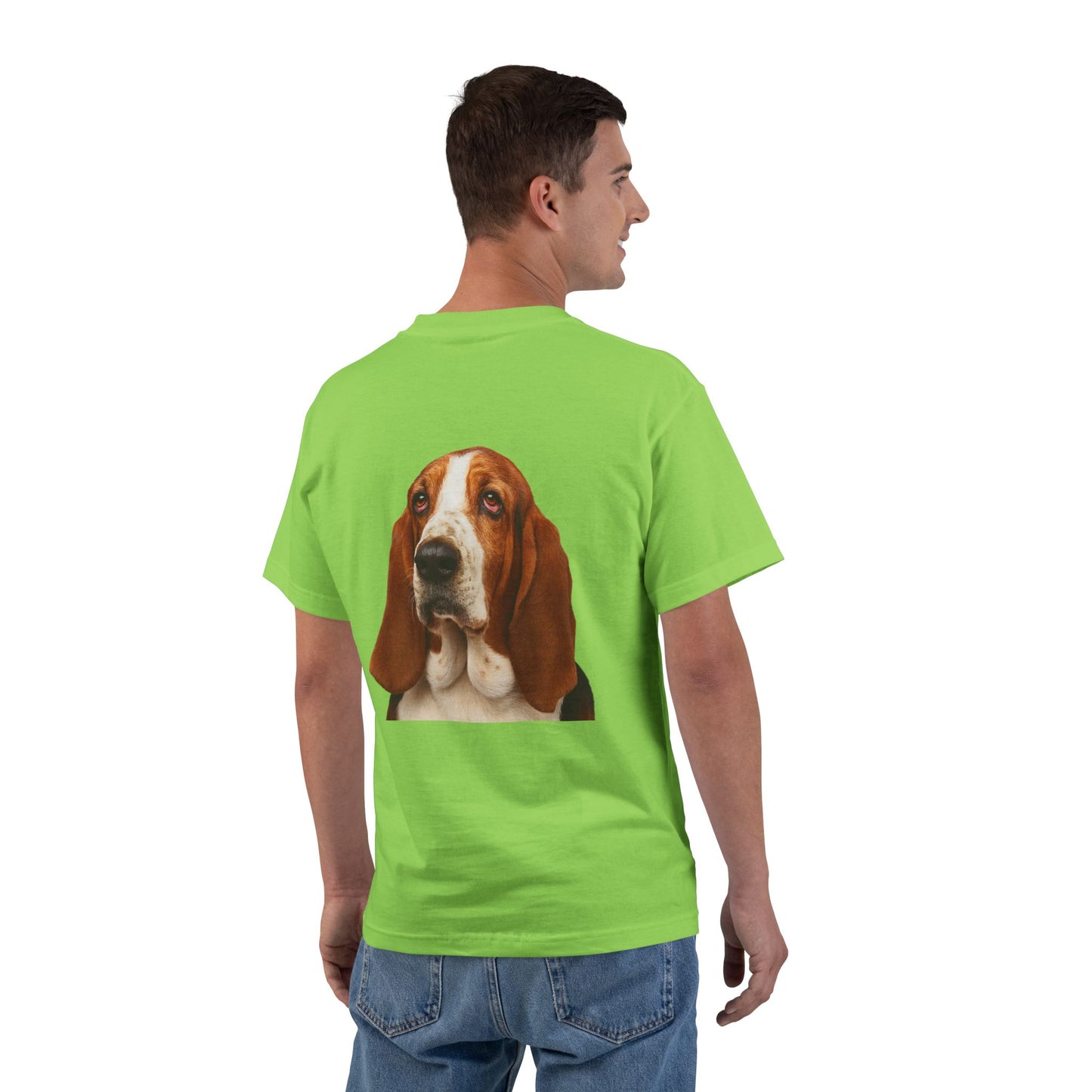 Basset Head Men's Short-Sleeve Crewneck Tee