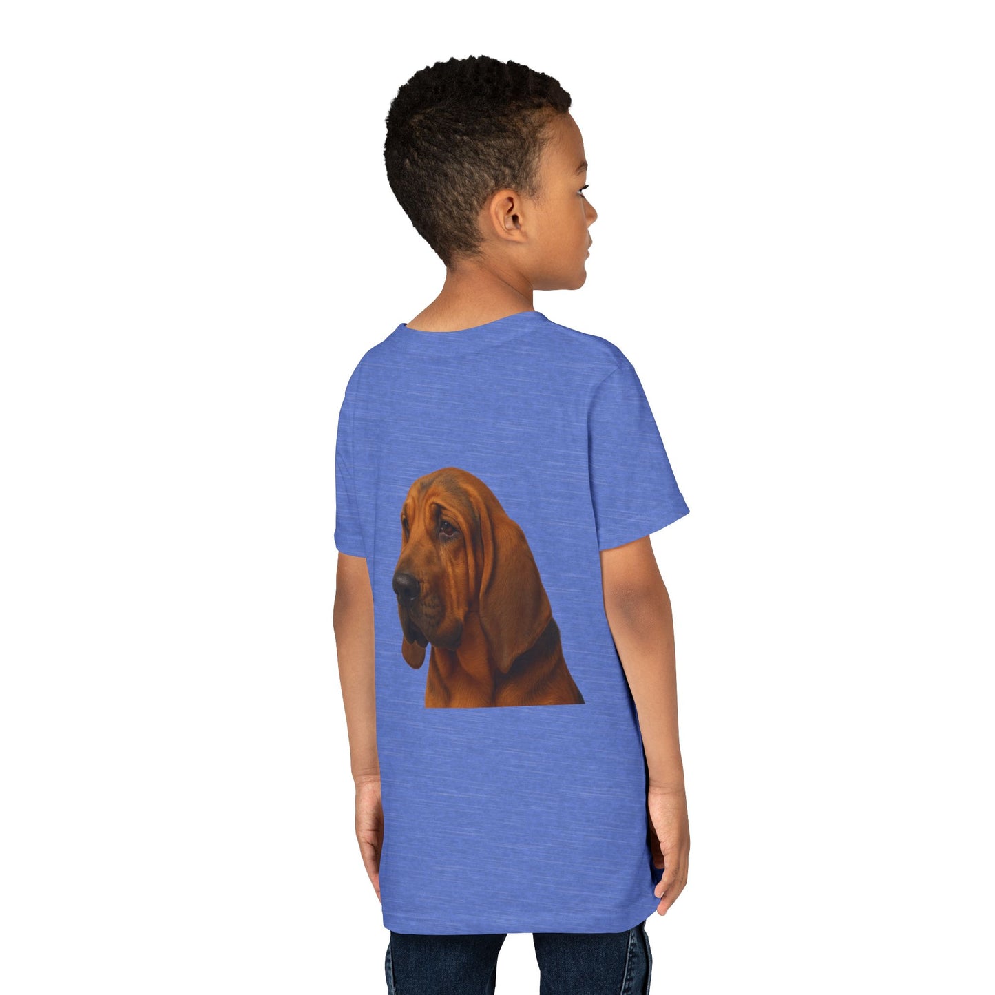 Bloodhound Head Youth Unisex Short Sleeve Crewneck Tee