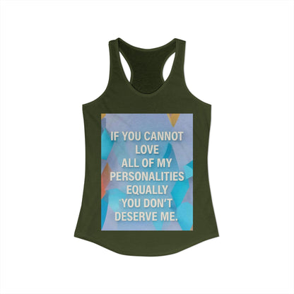 All Of My Personalities Women's Racerback Tank