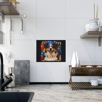 Birthday Buddy Aussie Ceramic Photo Tile