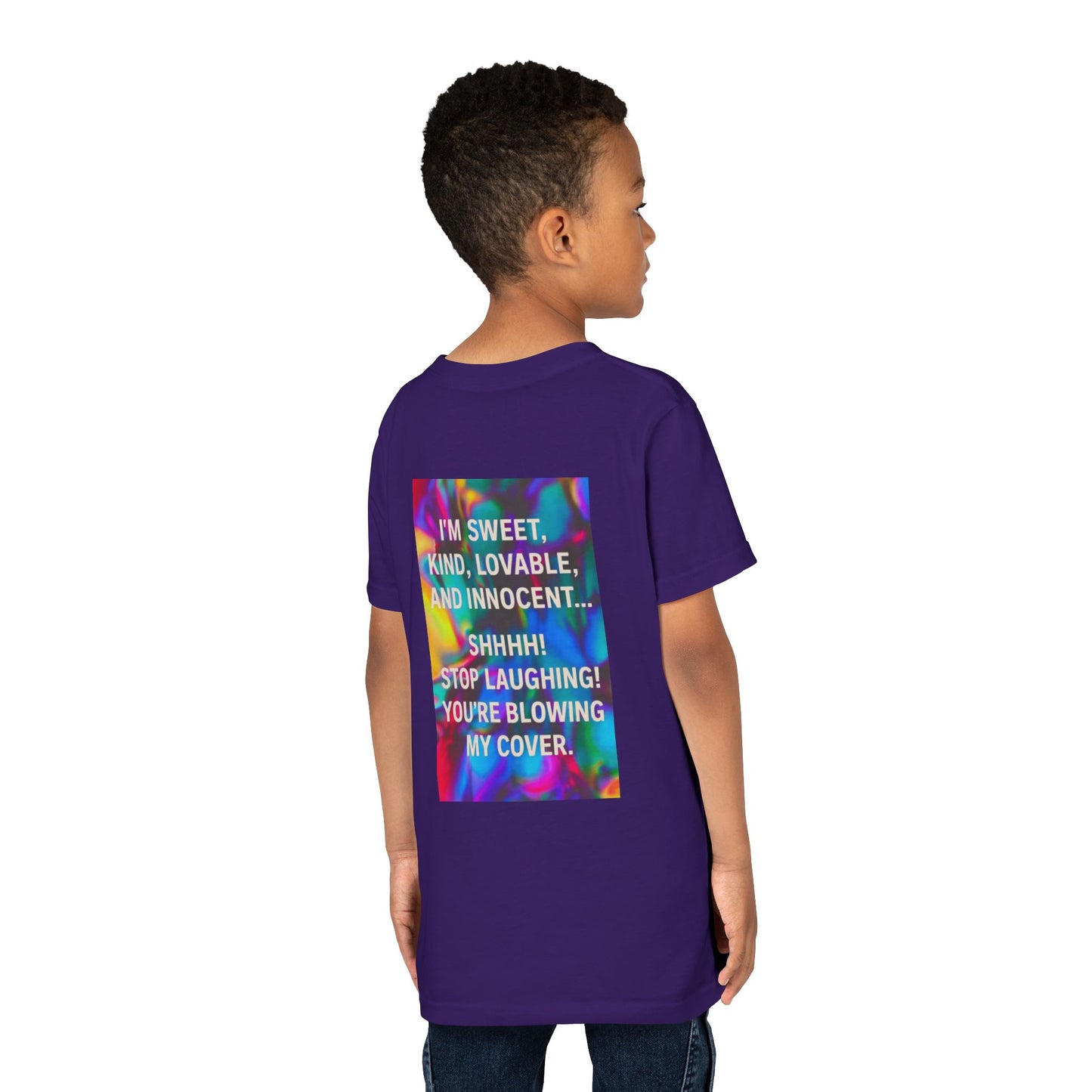 Blowing My Cover Youth Unisex Short Sleeve Crewneck Tee