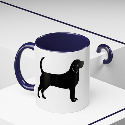 Bloodhound Silhouette 2-Tone Coffee Mug